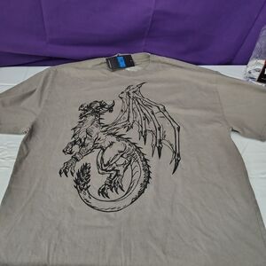Men's Gray Dragon Graphic Tee